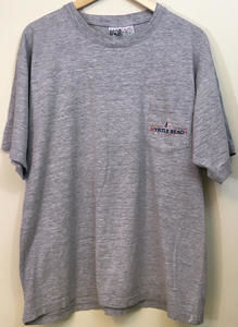 Vintage Myrtle Beach Pocket Tshirt Sail Boat Heather Gray Club Athlete Men’s XL